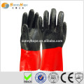 Sunnyhope PVC chips reforzados guantes de seguridad industrial, impermeable guantes de lavado de coches